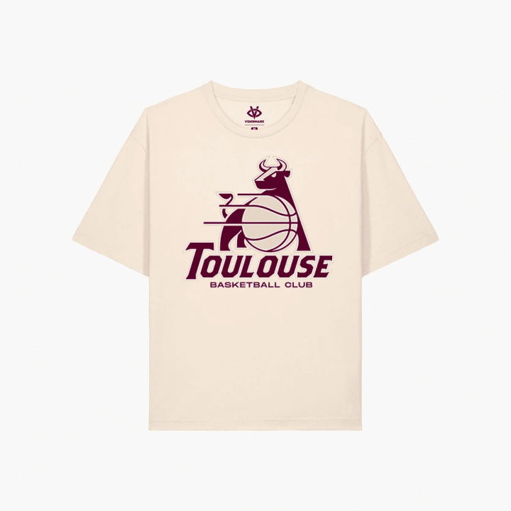 T-shirt Logo Écru TBC | Boutique Toulouse Basket Club