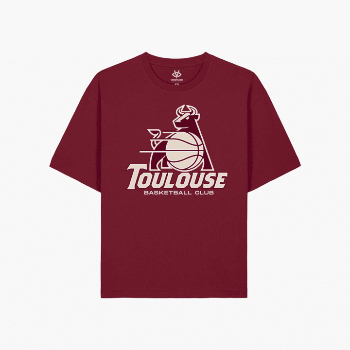 T-shirt Logo Grenat TBC | Boutique Toulouse Basketball Club