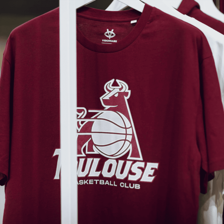 T-shirt Logo Grenat TBC | Boutique Toulouse Basketball Club