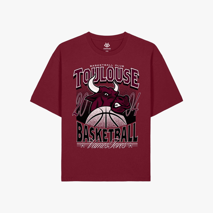 T-shirt Toro Grenat TBC | Boutique Toulouse Basketball Club