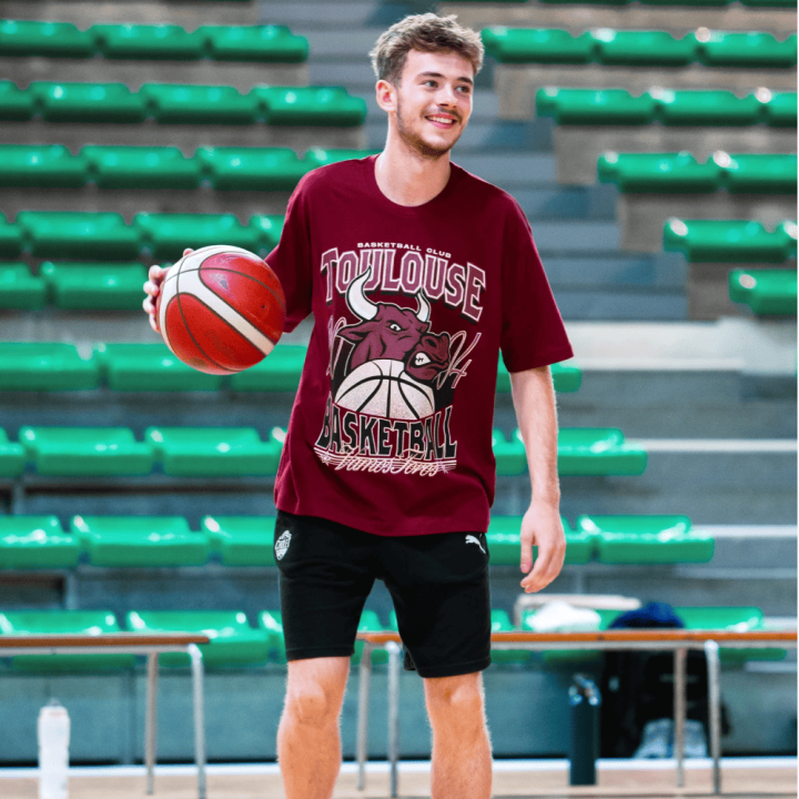 T-shirt Toro Grenat TBC | Boutique Toulouse Basketball Club